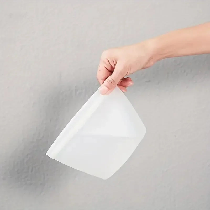 3PCS Reusable Silicone Food Storage Bags – Leakproof Ziplock Containers (500ml–1500ml)